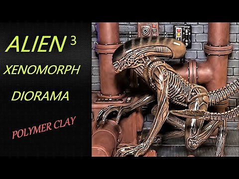 Sculpting Alien 3 /Polymer Clay Xenomorph Diorama / 30 Year Movie Tribute Sculpture.