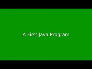 Chapter 1: A First Java Program