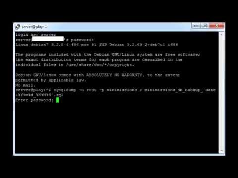 MySQL exporting and importing with command line