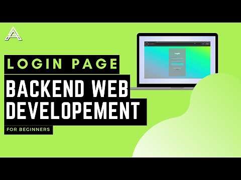 Backend web development tutorial for beginners | How to create a website? Part 2 [ login page ]