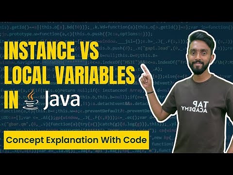 Instance vs Local Variables in Java | Types of Variables in Java