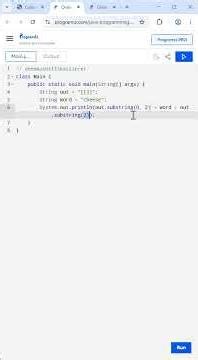 🗣️🎧: 🇨🇭 | 🧮 Basic Java - Coding Bat - "052_String1_makeOutWord" | #java #codingbat #education #basic