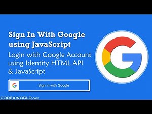 Login with Google Account using JavaScript