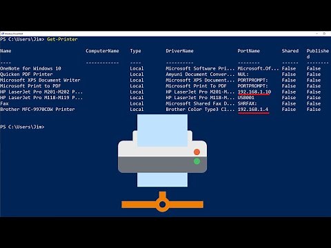 Show a Listing of Your Networked Printers and Their IP Addresses and Ports Via the Command Line
