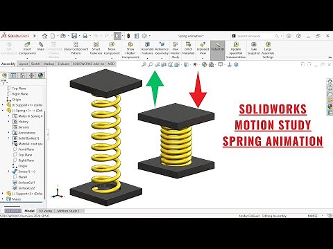 SolidWorks Spring Animation | Motion Study Tutorial