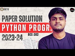 Python Aktu | Python Programming Aktu Paper Solution | 2023-24 | semester exam #aktu #python #exam