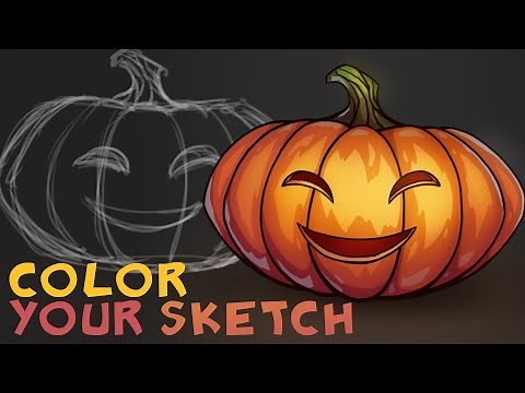 How To Easily Color Your Sketches | Fast Digital Coloring Technique | Photoshop Art Tutorial