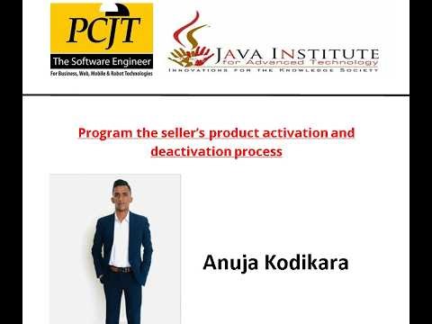 Seller's Product Activation & Deactivation | WEB Programming I | Java Institute