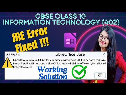 How to Install JRE in LibreOffice Base | Fix JRE Error | Install JRE in LibreOffice Base