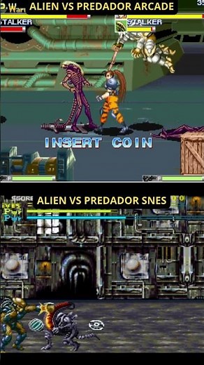 Alien Vs Predador Arcade e Snes Comparações Graficas #alienvspredator #Arcade #retrogaming