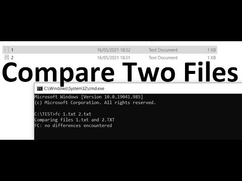 How to Compare Two Files in Command Prompt