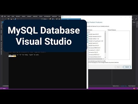 MySQL Database in Visual Studio (Getting Started)