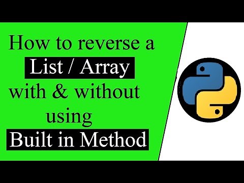 How to reverse a list/array with and without using built in method in Python | python programming