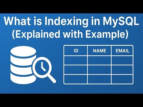 what is indexing in mysql explained with example