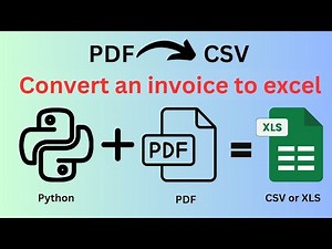 How to Convert PDF to CSV Excel | Python code