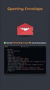 Email Opening Envelope Animation 💌 | HTML & CSS Magic #webdevelopment
