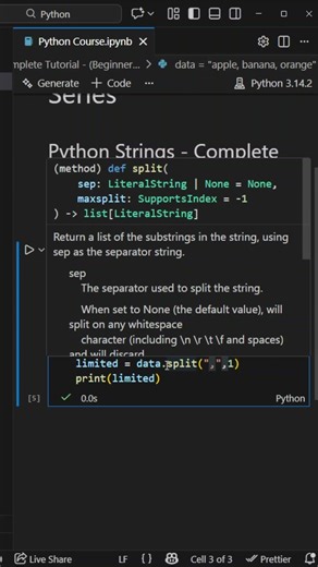 String Splitting Pro Tip #coding #programminglanguage #python #strings #programming