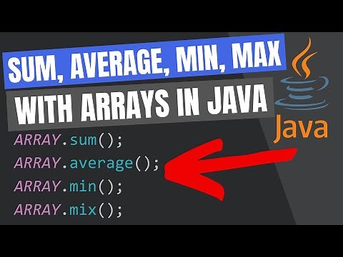 How to CALCULATE the SUM, AVERAGE, MINIMUM, AND MAXIMUM Using ARRAYS in Java