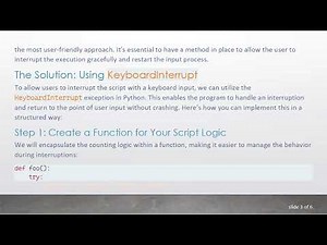 How to Interrupt and Restart a Python Script with Grace
