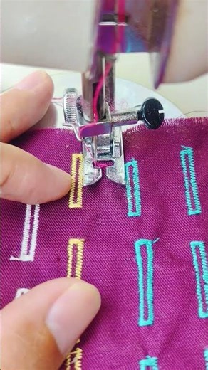 sewing buttonhole pattern using a Janome sewing machine #sewing