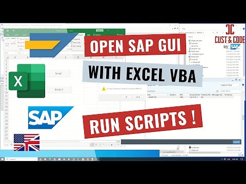 Open SAP GUI automatically with Excel VBA and run Scripts (SAP GUI Scripting) [english]