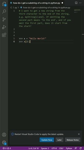 How do I get a substring of a string in Python?