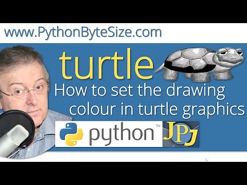 How to set the drawing colour in Python turtle graphics