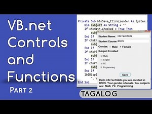 VB. NET CONTROLS, PROPERTIES AND FUNCTIONS Part 2 | VISUAL BASIC