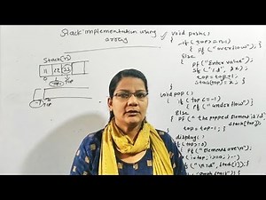 Stack implementation using array in C|push and pop operation program|stack program |data structure