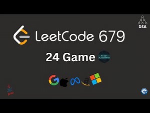 Leetcode 679 🔥 24 Game | Backtracking + Recursion | Java Optimal Solution + Dry Run