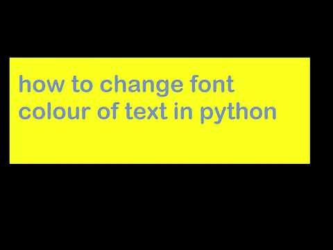 How to change font color of text in python