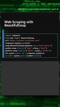 Web Scraping with BeautifulSoup in Python