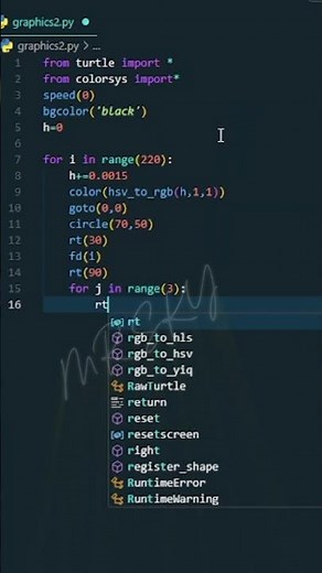 Python Turtle Art: Amazing Coding Visuals #shorts