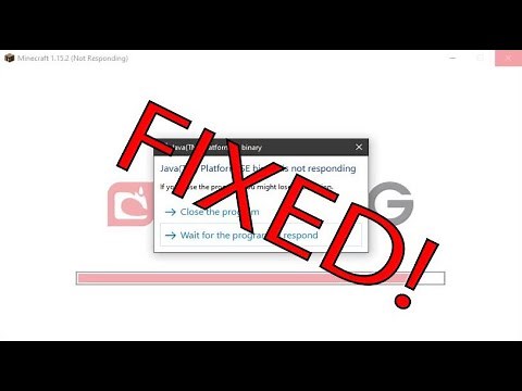 How to fix Java(TM) SE binary Not Responding