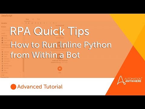 RPA Quick Tips: How to Run Inline Python From Within a Bot