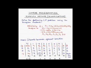 Simplex method - Example 5 - Minimization