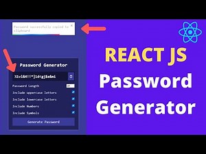 Build A Password Generator with React JS - Beginners Tutorial