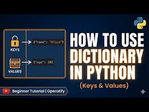 How to Use Dictionary in Python (Keys & Values) | Beginner Tutorial | Operatify