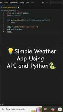 display real-time weather data with #python & openweathermap api 🌤️ #programming #coding #shorts