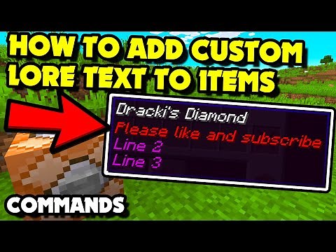 How to Add CUSTOM LORE TEXT to Items in Minecraft 1.20.6 Java?! Using Commands! Lore Component