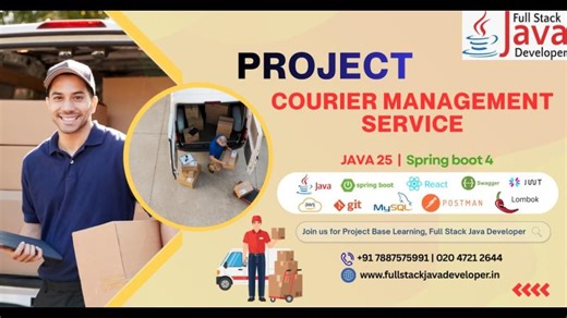 Courier Management System | Java 25 Spring Boot 4+ | Full Stack Project | By Mr. Kiran Jadhav | Sujata Rasane