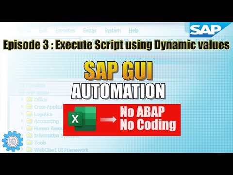 SAP GUI Scripting Series (For Beginners) | Execute Scripts with Dynamic Values