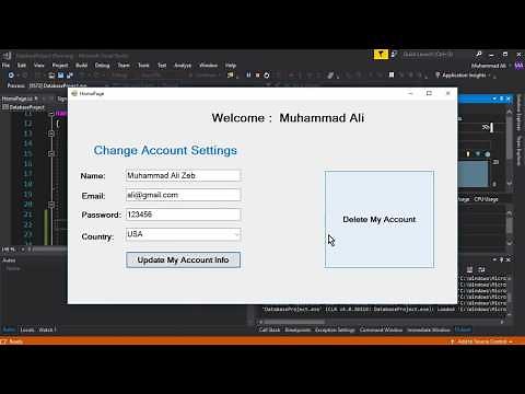 Visual Studio SQL Database Tutorial 04 - C# Retrieve Data from Database