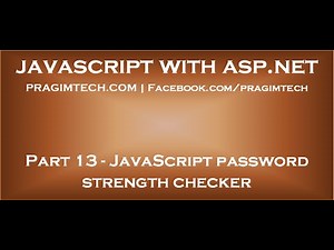 JavaScript password strength checker