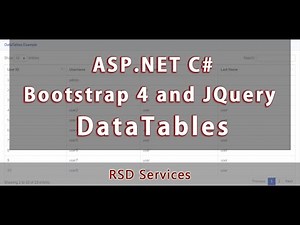Add Bootstrap 4 and jQuery Data Tables into ASP.NET C# Project (Part 5)