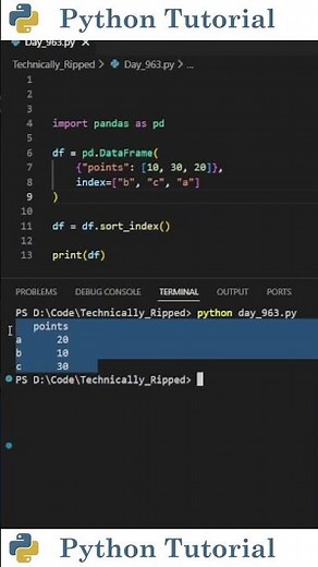 Pandas Index Sorting Made Simple | Python Tutorial