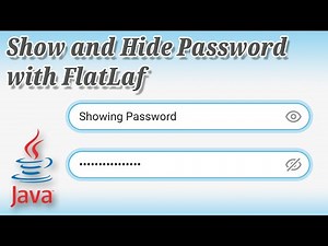 Hide and Show Password in Java Swing using FlatLaf with Animation Icon