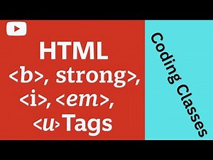 HTML Tags Tutorial for Beginners | Bold, Italic, Underline Text in HTML