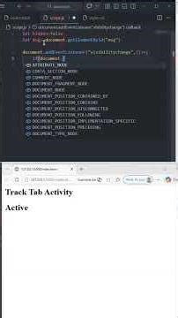 Detect tab switching and track active time using JavaScript.