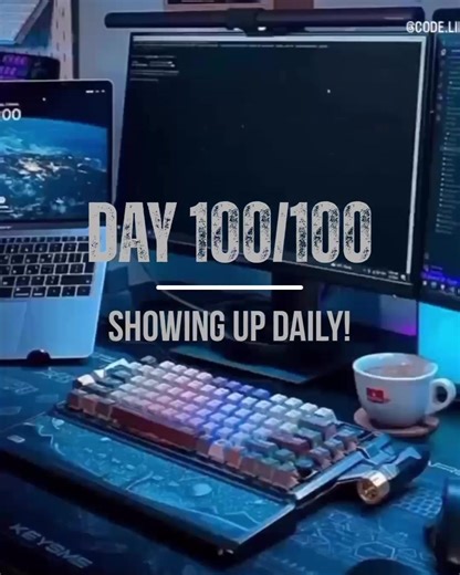 Coding day 100 of 100 Challenge @V@Visual Studio Code